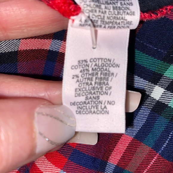 Victoria’s Secret Holiday Plaid Sleep Shirt - Picture 8 of 8